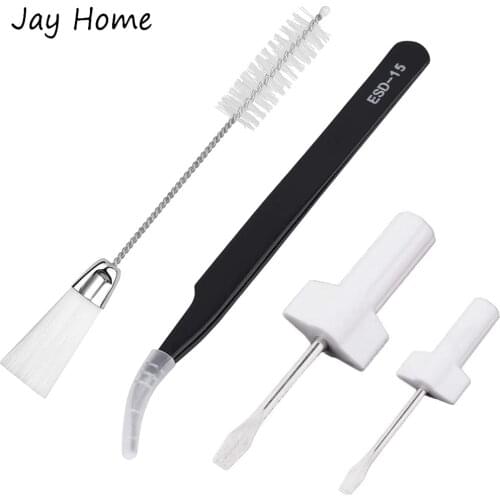 4Pcs Sewing Machine Repair Tool Kit Screwdriver Metal Tweezer Double Headed Cleaning Brush Household Sewing Machine Accessories