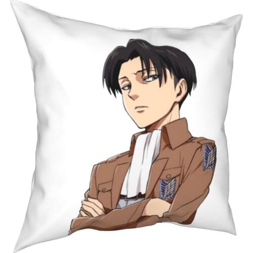 Levi Pillow Case Attack on Titan Best Anime Shingeki no Kyojin Cushion Covers Decorative Pillowcase for Home 45x45cm