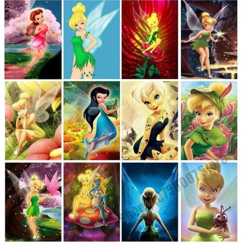 The new 5D DIY Diamond mosaics square / round embroidery Disney Disney "Princess cartoon bells Cross Stitch Kit Home Decor