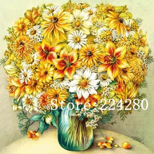 New Needlework,Cross stitch,Still life Showy flower 14CT Unprinted Embroidery kits Arts Cross-Stitching,DIY Handmade Decor