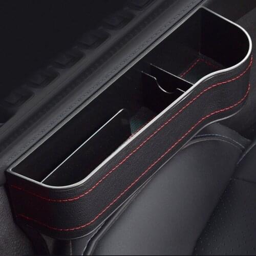 Car Seat Organizer Storage Box Gap PU Case Pocket Car Seat Side Slit for Wallet Phone Coins Cigarette Keys Cards For Universal