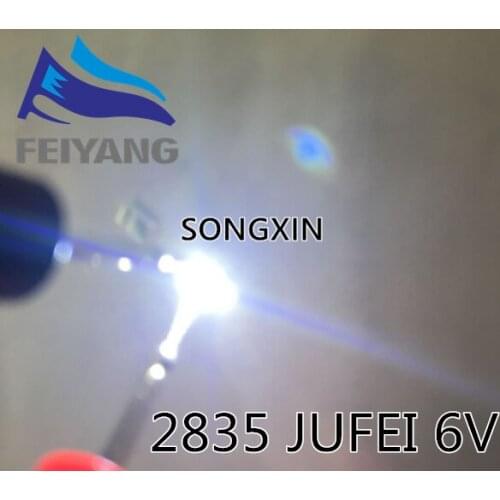 500PCS JUFEI LED Backlight 1210 3528 2835 1W 6V 96LM Cool white LCD Backlight for TV TV Application 01.JT.2835BPWS2-C