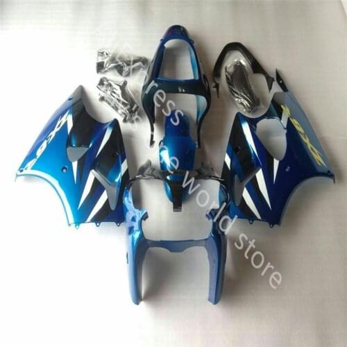 Fit blue black white Injection ABS Fairing kit for Kawasaki Ninja ZX6R 636 ZZR6R 2001 2002 2000 00 01 02 blue black white fair