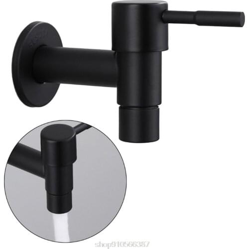 Stainless Steel Faucet Black Wall Mounted Washing Machine Tap Bath Toilet Mop Pool Water Taps for Bathroom N26 20 Dropshipping