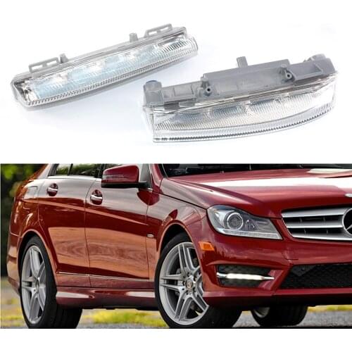 Front LED DRL Fog Light Daytime Running Lamp Lights for Mercedes Benz W204 W212 C250 C280 C350 E350