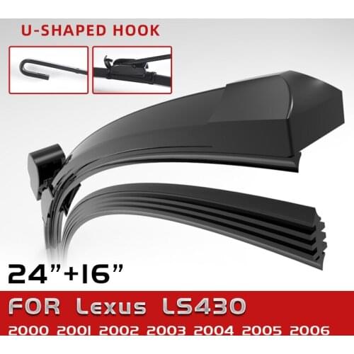 CELANOVA Double Sided Rubber Windscreen Wiper Front Wiper Blades For Lexus LS430 2000-2006 24"+16"