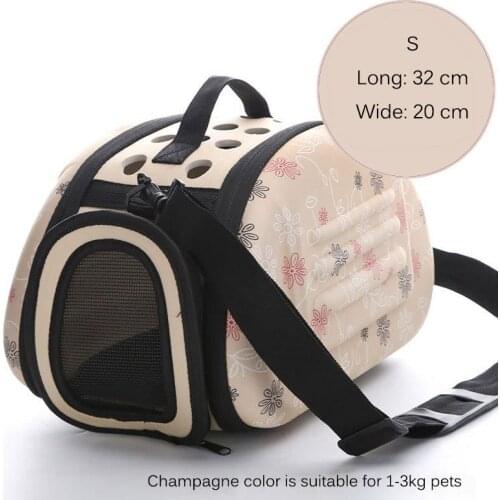 Cat Pattern Blue Dog Carrier Bag Portable Cats Handbag Foldable Travel Bag Puppy Carrying Shoulder Pet Bags S/M/L