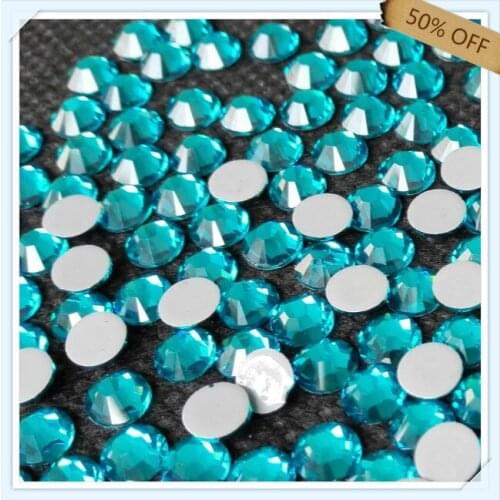 Super shiny top quality free shipping size ss16 4mm PEACOCK BLUE color with 1440 pcs each pack ; diamond stone for GARMENTS