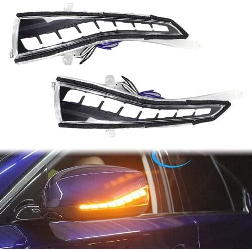 LED Side Mirror Turn Signal Light Strip Assembly White Light Parking Puddle Light Lamp Kit For Infiniti Q50 Q60 Q70 QX30