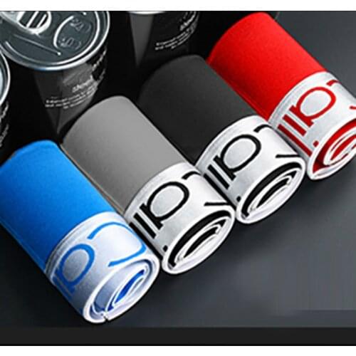 4Pcs Cotton Boxer Men Breathable Men Underwear Soft Multicolor Boxer Homme Silver Edge Boxershorts Men Boxers Underpants 2020