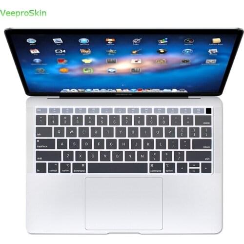 For MacBook Newest Air 13" 2018 Release A1932 with Retina Display Waterproof Silicone English Rainbow Laptop Keyboard Cover