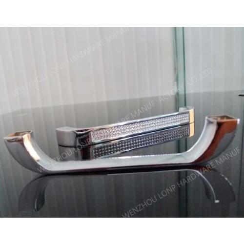 UNILOCKS Top Quality K9 Clear Crystal Handle with Zinc Alloy Chrome Metal Part(C.C.. 96mm,L:118mm)