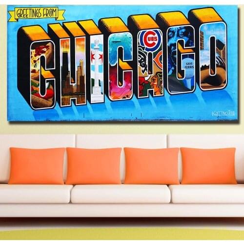 Wxkoil Large Size Graffiti-art-chicago-street-art Home Decor On Canvas Modern Wall Art Canvas Print Poster Canvas Painting