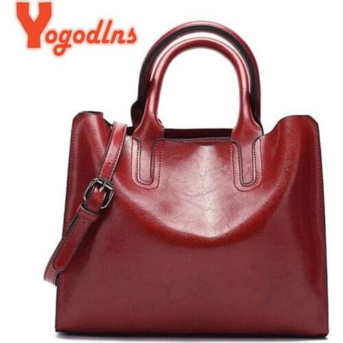 Yogodlns Luxury PU Leather Womens Bag High Quality Handbag Large Capacity Tote Bag Designer Handle Bag Ladies Shopping Purse