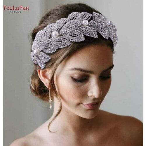YouLaPan HP366 Luxury Silver Color Bridal Tiara Headband Wedding Crown Women Headwear Headpiece Wedding Jewelry Hair Accessories