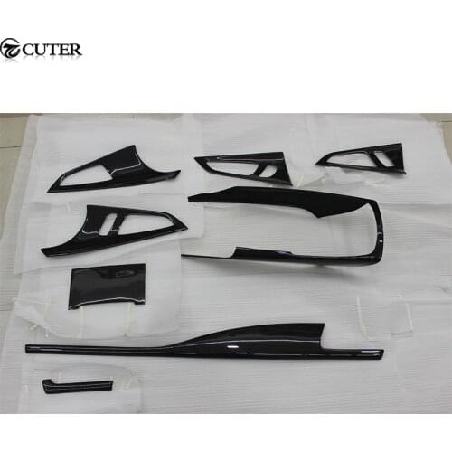 A7 Carbon Fiber interior Door handle cover Dashboard cover for Audi A7 12-15