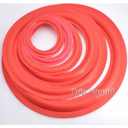2pcs 4"/5"/6.5"/8"/10"/12" inch Speaker Foam Edge Bass Subwoofer Woofer Surround Circle Repair Parts #Red