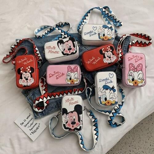 Disney cartoon Mickey Mouse Donald Duck ladies one-shoulder messenger mobile phone bag parent bag coin purse