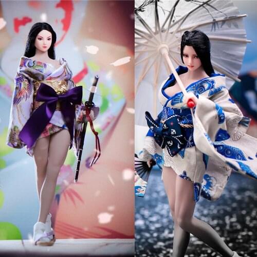 1/6 Female Soldier Japanese Style Short Kimono/Bath Outfit with Umbrella for 12" Action Figure Doll