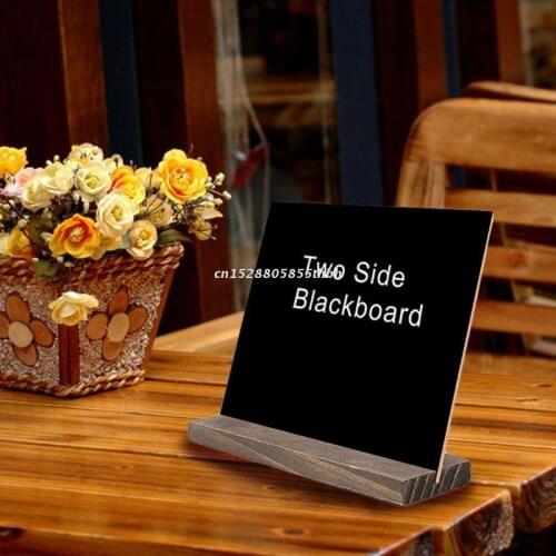 1Set Wood Tabletop Chalkboard Double Sided Blackboard Message Board Children Kids Toy