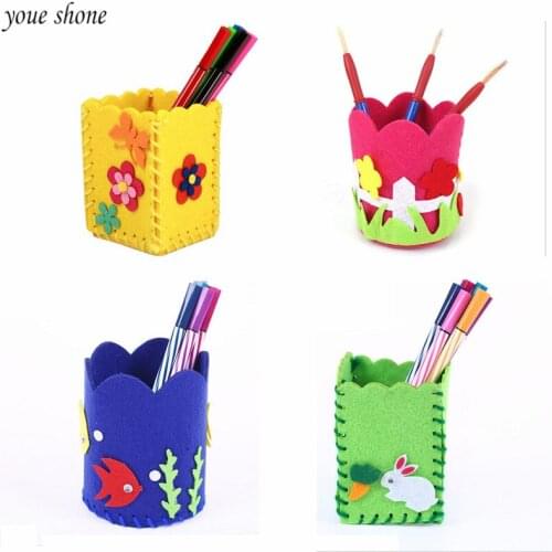 1PCS Cloth Pen Holder Material Package DIY Cloth Storage Stationery Cute Lovely Three-dimensional Manual Pens Holders