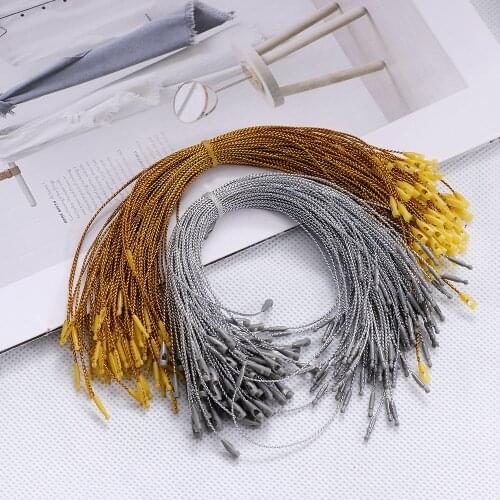 1000pcs Clothing Tag Rope Golden Silver Colors Cords Hanging Tablets for Garment Bag Tags Cards DIY Clothing Lables Accessories