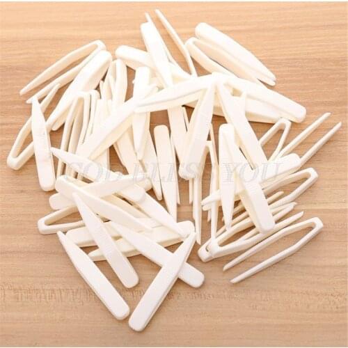 12pcs 2" Plastic Tweezers Clips For Eyelid Tape Sticker Tool Fuse Beads Facial Mask Contact Lens Pill Food Grade Drop Shipping