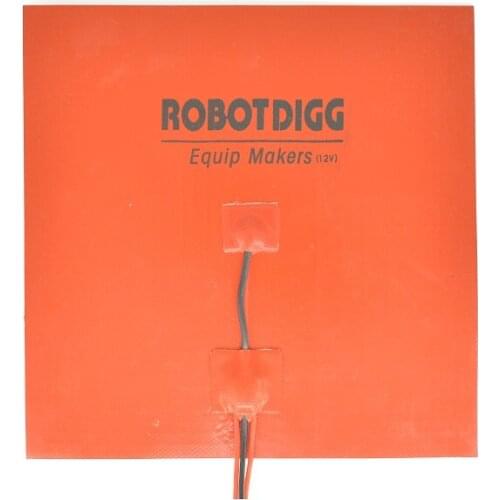 12V 250mm square silicone rubber heater pad