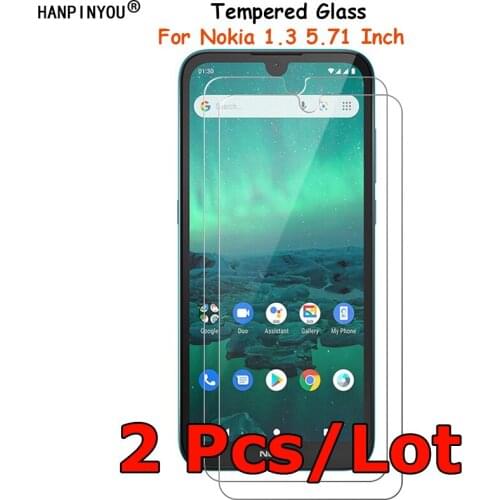 2 Pcs/Lot For Nokia 1.3 5.71"Anti Scratch Tough Tempered Glass Screen Protector Ultra Thin Explosion-proof Protective Film