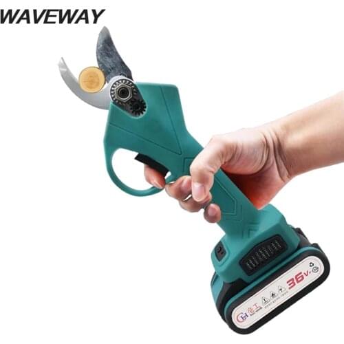 36VF 600W 2000mAh Cordless Electric Rechargeable Pruning Shears Secateur Branch Cutter Electric Fruit Pruning Tool Garden Pruner
