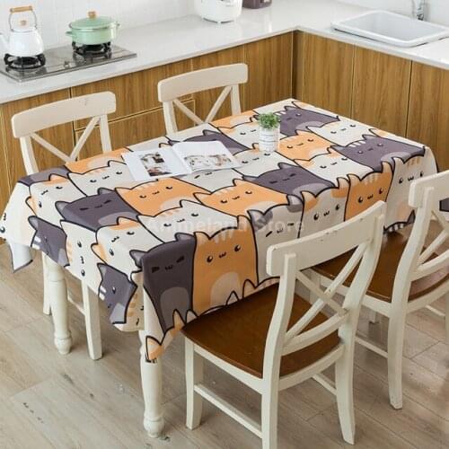 Cute Cats 3d Tablecloth Waterproof Polyester Table Cloth Rectangular Household Dining Room Coffee Tables Cover For Living Room