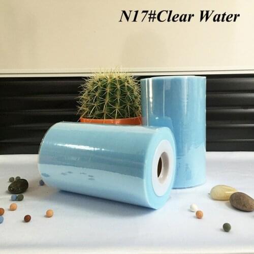 / 6 inch Tulle Rolls 15cm 100 yards Fabric Clear Water Blue Color Tulle Spool