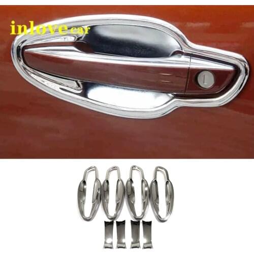For PEUGEOT 3008 GT 5008 2017 2018 2019-2021 Car Accessories Car Door protector handle Bowl Cover Trim Styling ABS Chrome 8pcs