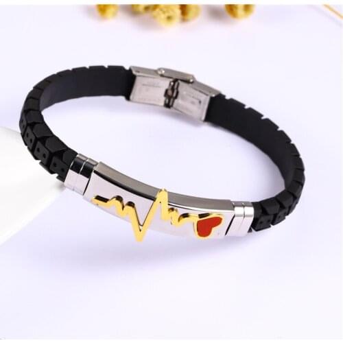 OUFEI love Bangles For Women Fashion Golden Charm Bracelet Stainless Steel Love open bracelet with hands