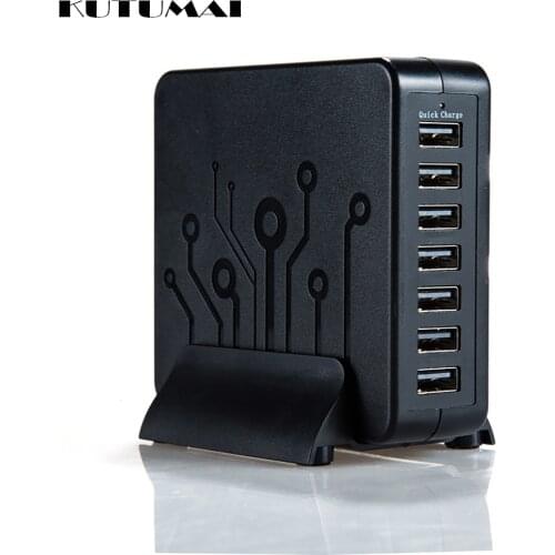 QC2.0 Fast Charging 6 Ports Desktop Quick Charger Mobile Phone USB Adapter for Samsung Huawei Xiaomi LG iPhone EU/US/UK/AU Plug