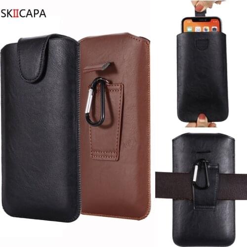 Phone Pouch For Nokia 1.4 8.3 7.3 6.3 5.4 3.4 2.4 C3 1.3 6.2 7.2 4.2 8.1 6.1 7.1 5.1 Leather Belt Clip Waist Bag Holster Cover