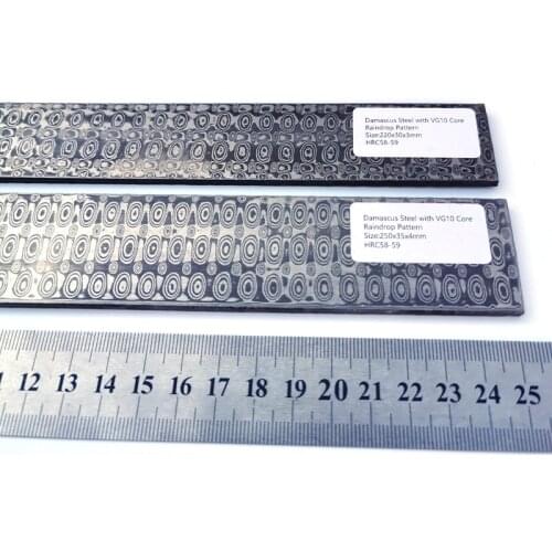 1Piece hardened stainless steel damascus billet Knife blade blank knife making steel DIY knife