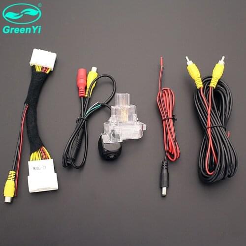 GreenYi 170Degree Fisheye Lens Car Rear View Reverse Camera For Mazda 3 Mazda3 BM Hatchback 14~17 Original Screen Adapter