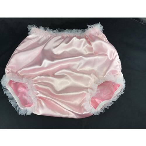 Haian PVC & Satin Panties Lace Panties Color Pink FSP08A-5