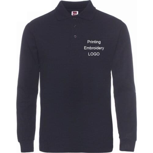 HUA ZHI XING Long Sleeve Polos For Men