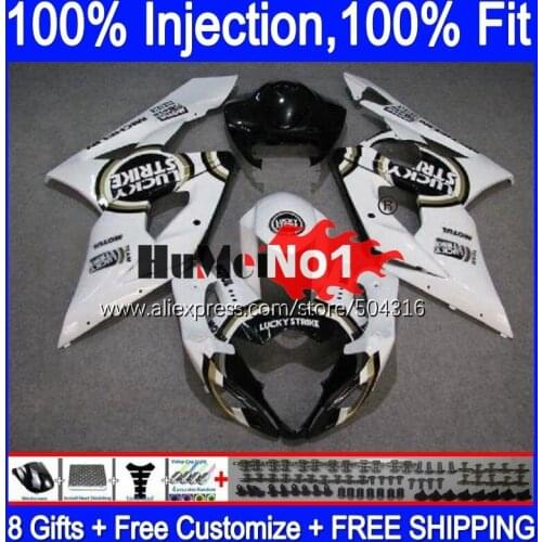 Injection For SUZUKI GSX R1000 GSXR-1000 2005 2006 Lucky white 21MC.73 GSX-R1000 GSXR 1000 1000CC 05 K5 GSXR1000 05 06 Fairing