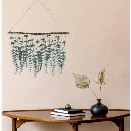 Fake Eucalyptus Greenery Leaves Vines for Hanging Wall Rustic Decoration
