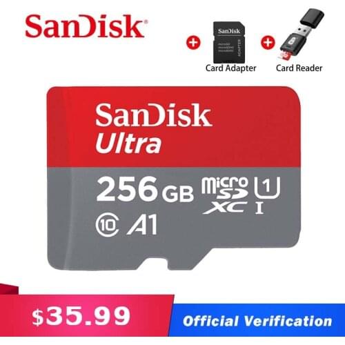 SanDisk Memory Card 256GB Micro SD Card Ultra A1 microSDXC UHS-I 100MB/s 256GB TF Cards For Smartphone