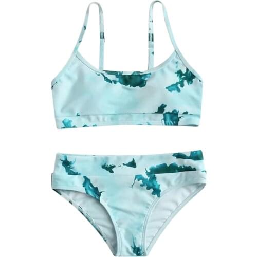 Infant Kids Girls Ruffles Hollow Summer Swimwear Swimsuit Bikini Set Outfits Beach Cute Two-piece Swimsuit Badpak Meisje #l12