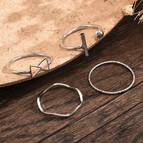 Vintage Rings Set Gothic Metal Alloy Hollow Punk Round Opening Women Finger Ring for Girl Lady Party Costume Jewelry Gifts