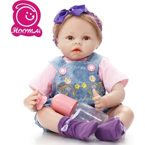 New 55cm Cloth Body Reborn Super Baby Lifelike Toddler Baby Bonecas Kid Doll Bebe Reborn Brinquedos Reborn Toys For Kids Gifts