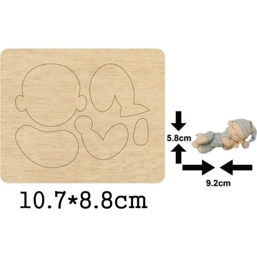 Cute Sleeping Baby Cutting Die New Die Cut &Wooden Dies Suitable for Common Die Cutting Machines on the Market Christmas Jewelry