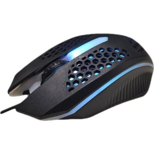 Hole Mouse Wired RGB Colorful Hollow Lightweight Gaming Mouse Mouse Wholesale E-sports Luminous Mouse