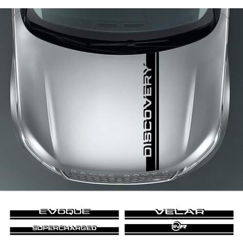 Car Engine Bonnet Hood Sticker For Land Rover Discovery 3 4 2 Freelander Evoque Velar Supercharged Autogiography SVR Accessories