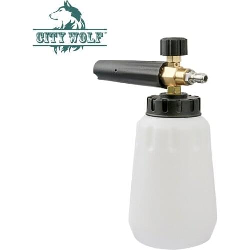 City Wolf High Pressure Washer Snow Foam Lance 1000ML With G1/4 Quick Connector Car Cleaning Accessory